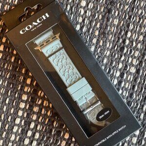 NEW Coach Apple Watch Strap Band Blue